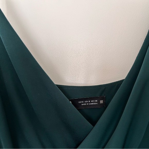 EUC Beautiful Dark Green Midi Dress- Zara, Women’s Size Small. - Picture 3 of 7